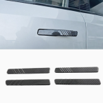 Icar03 outer door handle trims 4pcs - carbon fiber pattern / gloss black