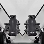 Jetour T2 A-Pillar Alloy Mechanical Grab Handles  (1 Pair Driver & Passenger-Side) - Black & Silver / Black & Red with Matching Phone Mounts