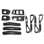 Jetour T2 Interior Door Handle frames + Armrest frames + Window Switch frames  carbon fiber texture/peach wood grain (15 Pieces Set)