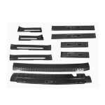 Icar03 carbon fiber texture sill plates + rear trunk sill guards - 10pcs set