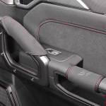 Jetour T2 4-Door + 3-Door + Center Console Handle Covers [Grade S Alcantara - Black with Red Stitching, 9-Piece Set]