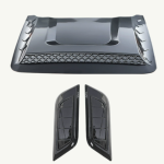 Jetour G700 hood decal set (center + side pieces) glossy black